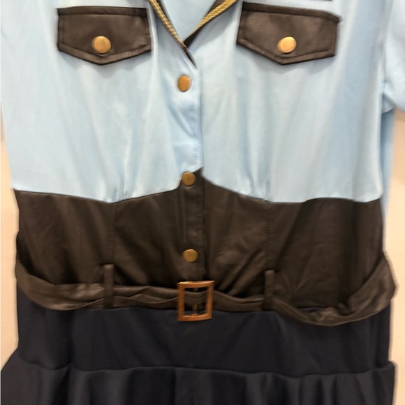 Women’s Halloween Police Officer Costume - Blue and Black - Picture 4 of 16